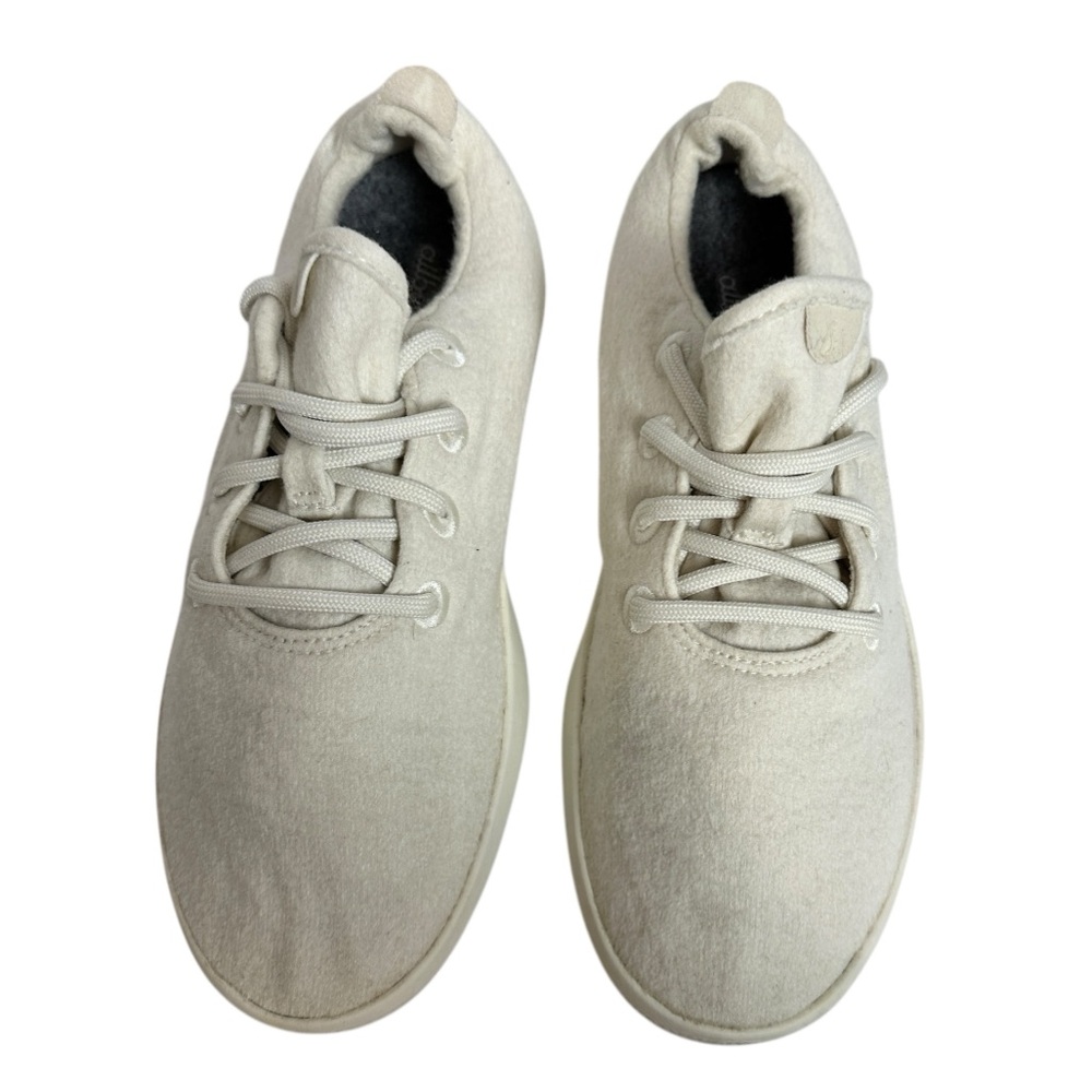 ALLBIRDS Wool Runner Sneakers in Natural White Cream Merino Wool Womens Size 9 - Picture 5 of 14